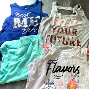 JUSTICE lot of size 6/7, 7 and 8 tank tops.